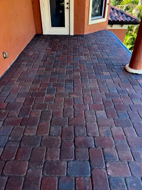 Finished paver balcony