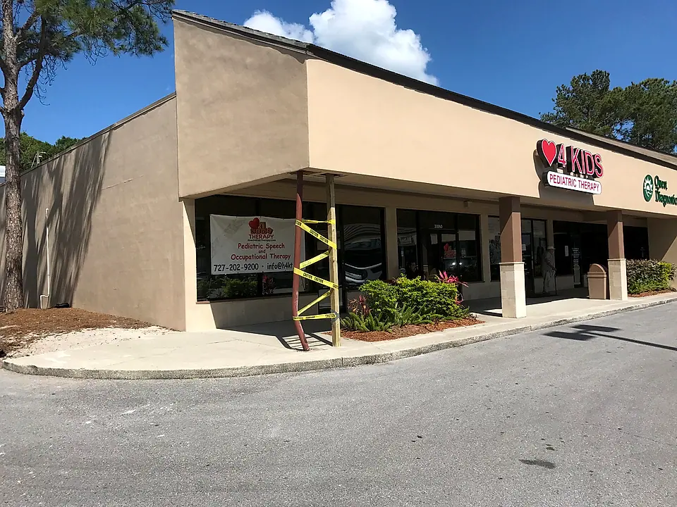Scaffolding up for the rebuild at the corner of the building